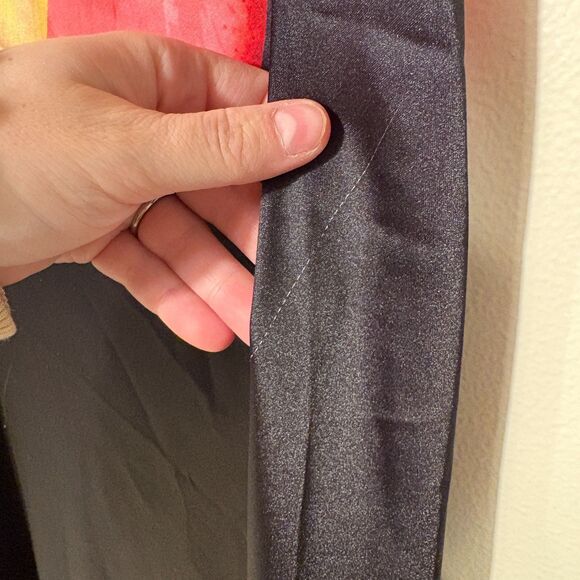 Anthropologie Strapless Floral Satin Maxi Dress Large - Picture 7 of 9